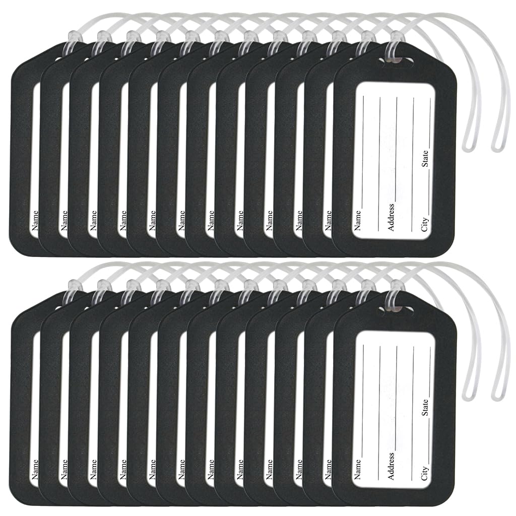 PALAY 24Pcs Luggage Tags with Strap, Smart Tags for Travel suitcases, Name Tags for Kids School Bags for Easily Identification of Bags Baggage Identification Code with Silicon Band PALAY 24Pcs Luggage Tags with Strap, Smart Tags for Travel suitcases, Name Tags for Kids School Bags for Easily Identification of Bags Baggage Identification Code with Silicon Band